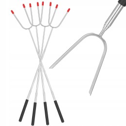 Grilio lazdelė, dešros šakutė, teleskopinis rinkinys, 4 vnt.