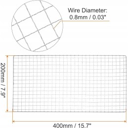 Cinkuotos geležies grotelių grotelės 200 mm x 400 mm rinkinys iš 2 vnt