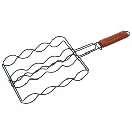 Metalinės dešrelių grotelės, juodos, nepridegančios, 50x19 cm