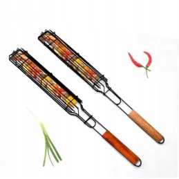 Grilio krepšelis, besisukančios grotelės kempingo griliui, nemokamai