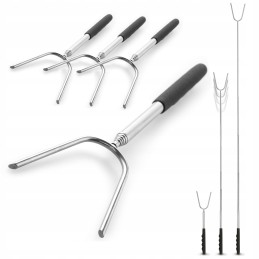 Laužo lazdos, teleskopinės židinio šakutės, 30 - 115 cm, komplekte 4 vnt.