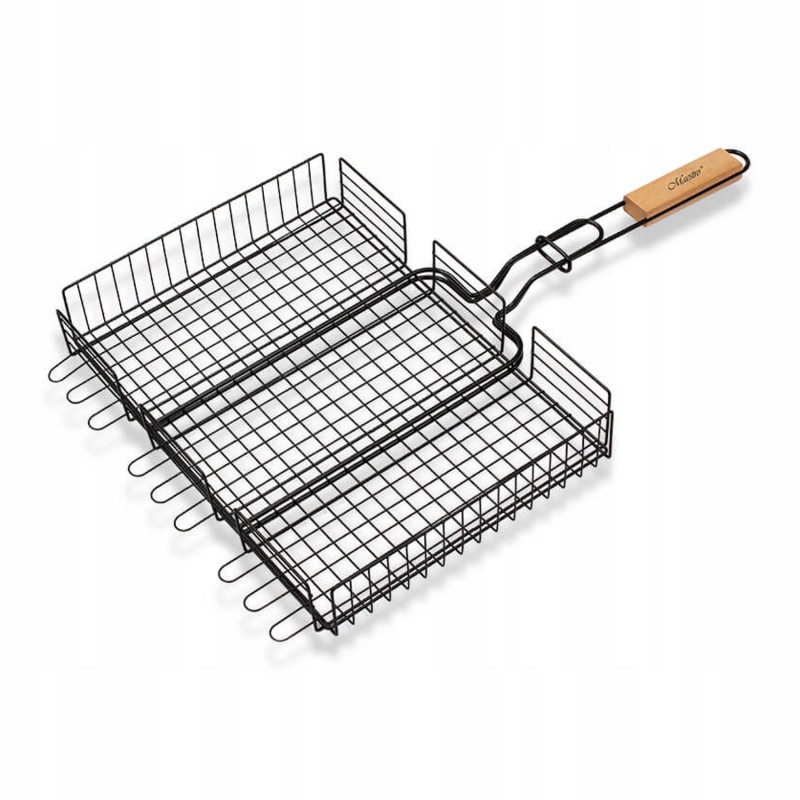 Maestro mr1001 grilio grotelės 40x30cm, reguliuojamos grotelės su rankena