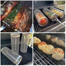 Krepšelis daržovėms ir gruzdintoms bulvytėms kepti, besisukančios grotelės, 30 x 9,3 cm