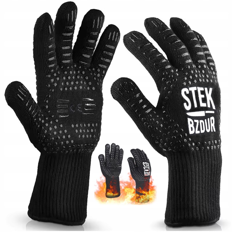 ️ Pirštinė kepsniui, ugniai, virtuvei, karščiui atspari, apsauginė &lt 800°C, 1 vnt.