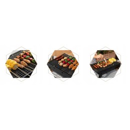 Sodo grilis su anglimis, sulankstomas, nešiojamas, turistinis lagaminas, grotelės