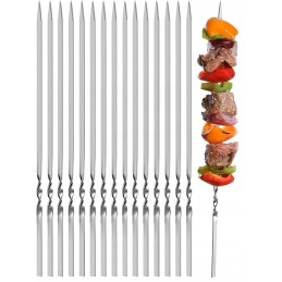 Nerūdijančio plieno mėsos kebabų iešmeliai, grilis, 20 vnt