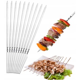 Nerūdijančio plieno mėsos kebabų iešmeliai, grilis, 20 vnt