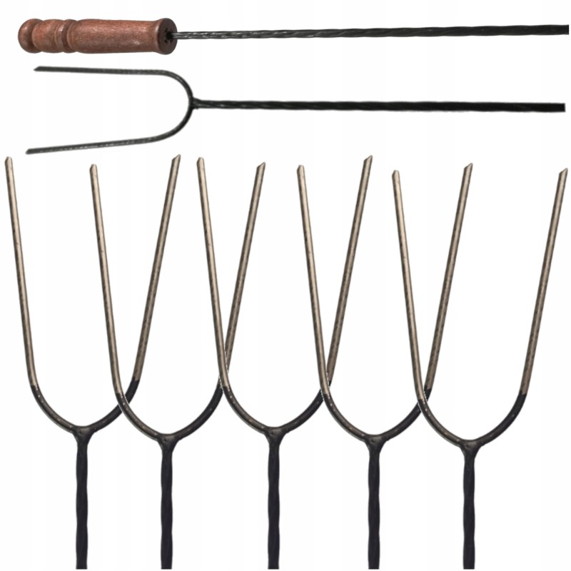 Šakutė laužui, laužo lazdos, 120cm, 5vnt, stora pynė