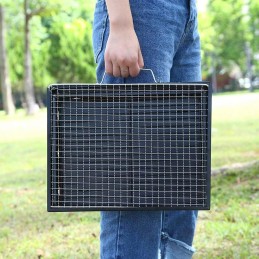 Anglies grilis plieninis sodo katilas nešiojamas sulankstomas lagaminas