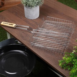 Uždaras metalinis grotelių krepšelis Nava bbq guru 32 x 24,5 cm