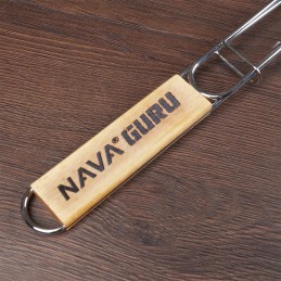 Uždaras metalinis grotelių krepšelis Nava bbq guru 32 x 24,5 cm