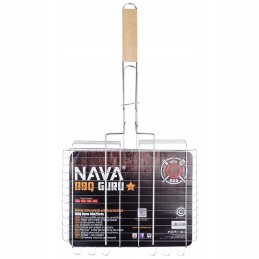 Uždaras metalinis grotelių krepšelis Nava bbq guru 32 x 24,5 cm