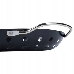 Grilling basket metal perforated black 24x29 cm