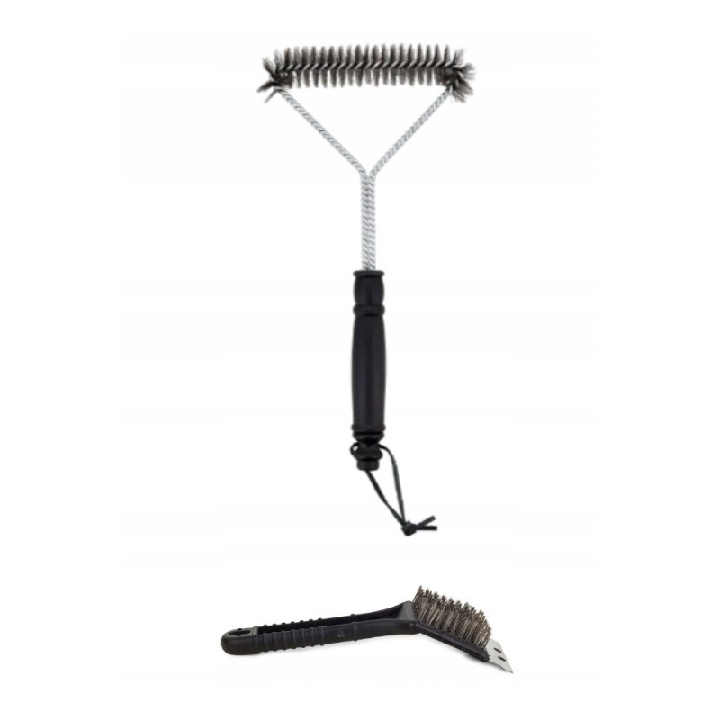 Pridedamas 30 cm pločio grilio šepetys ir grandiklis griliui valyti