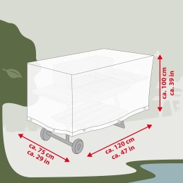 Ultranat didelis bbq grilio dangtis 120x75x100 cm vandeniui atsparus oxford 600d