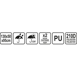 Grilio dangtis 130 x 50 x 95 cm