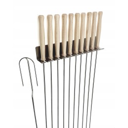 židinio šakių laikiklis 10 vienetų nerūdijančio plieno wn10 lux pakabai