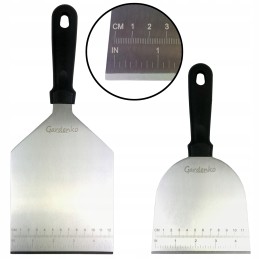 Burger mentelė mentelė plati grilio mentelė su matavimo puodeliu 2 vnt