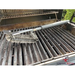 ️3 eilių nerūdijančio plieno grotelių valymo šepetys su grandikliu ️