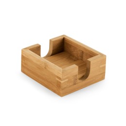 4 bambukinių padėkliukų rinkinys su stovu iš go green serijos