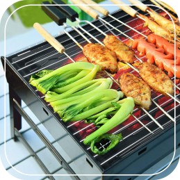 Grilis sulankstomas turistinis lagaminas nešiojamas sodas anglis kempingas BBQ