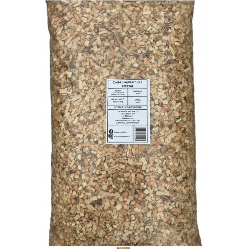 Walaszczykpets rūkytos medžio drožlės, buko alksnis, 8 kg, 10 klasė, 32 l