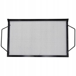 ⭐ Grilio grotelės 40x22 cm plieninis juodas padėklas