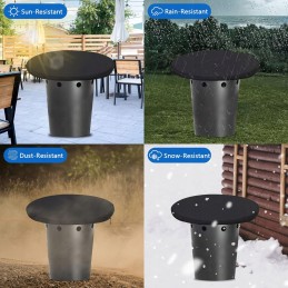 Grilio dangtis ugnies duobės vandeniui atsparus dangtis 600d 80x10cm juodas