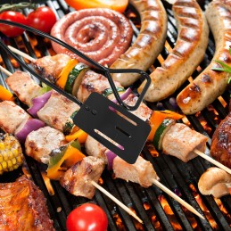 Grilio žnyplės, virtuviniai nagai, metalinės mėsos žirklės, kietos, 42 cm