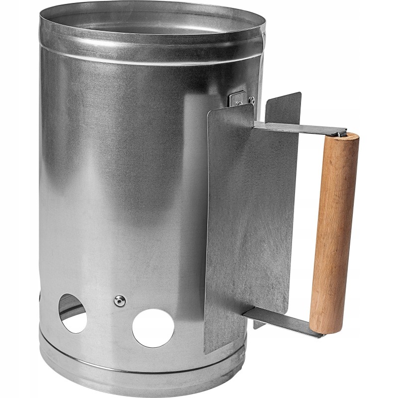 Kaminas anglies briketams uždegti ant grotelių