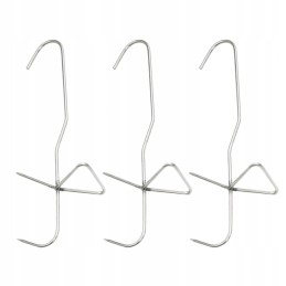 Dvigubi kabliukai žuviai rūkyti Borniak type 20, 3 vnt plieniniai HW-20