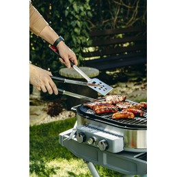 Grilio stalo įrankių rinkinys - nerūdijančio plieno su dėklu