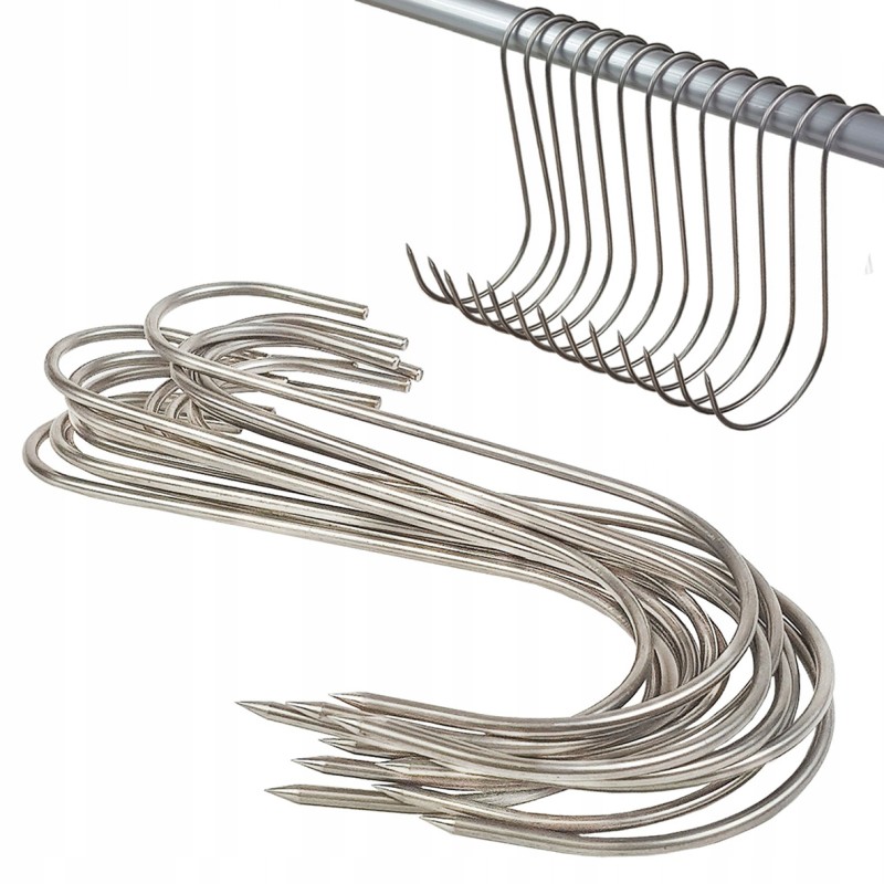 Rūkymo kabliukai, rūkytos mėsos kabliukai, 10 vnt