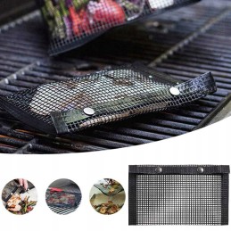 Tinklinis krepšys griliui, grotelės su spaustukais - 1x 24 × 17 cm