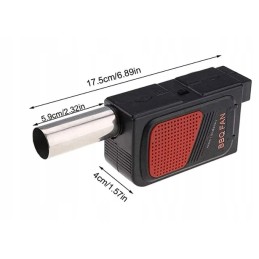 Baterijomis maitinamas pūstuvas grotelių apšvietimui