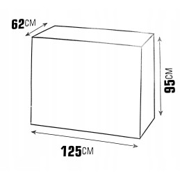 Apsauginis sodo grilio užvalkalas 125x62x95cm