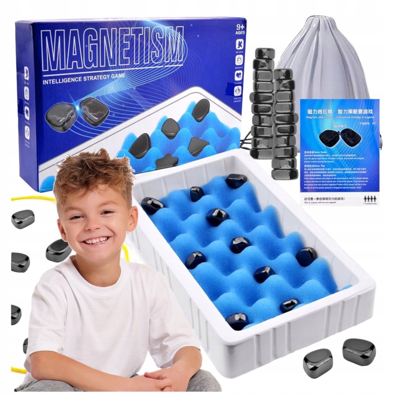 ⭐ Magnetinių šachmatų žaidimas Magnetinių akmenų šachmatų žaidimo edukacinis rinkinys⭐