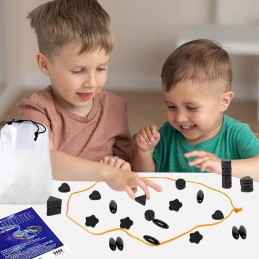 ⭐ Magnetinių šachmatų žaidimas Magnetinių akmenų šachmatų žaidimo edukacinis rinkinys⭐
