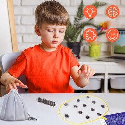 ⭐ Magnetinių šachmatų žaidimas Magnetinių akmenų šachmatų žaidimo edukacinis rinkinys⭐