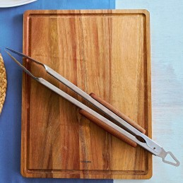 Lengvos grilio metalinės grilio žnyplės 46 cm homla