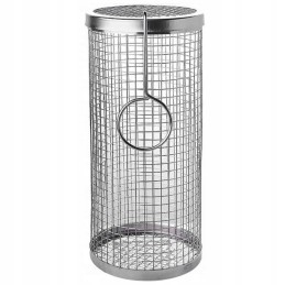 Krepšelis daržovėms kepti ant grotelių, grilio ritinys, besisukantis tinklelis, grotelės, 20 x 9 cm