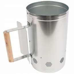 Dūmtraukis pagamintas iš cinkuoto plieno, specialios konstrukcijos anglims ar briketams apšviesti.