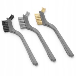 Grilio grotelių šepetys, plienas, nailono žalvaris, 3 vnt