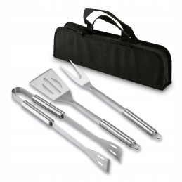 Grilio rinkinys, žnyplės, įrankiai, komplektas, dėklas, priedai, kepsninė