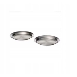 Ikea lėkštė, nerūdijantis plienas, 20 cm, grilis, 2 vnt., metalinis