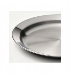 Ikea lėkštė, nerūdijantis plienas, 20 cm, grilis, 2 vnt., metalinis