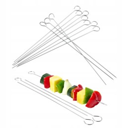 Šašlyko iešmeliai 40 cm, grotelės, 10 vnt