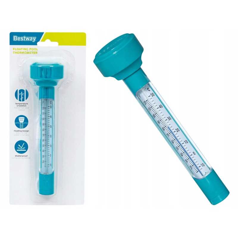 Bestway plaukiojančio baseino termometro 2 svarstyklės matuoja vandens temperatūrą