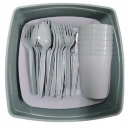 Smukee green pikniko indų rinkinys, 32 vnt