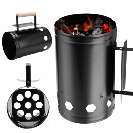 Kaminas šašlykinei uždegti, anglių laužas, didelis briketinis ugnies užvedimas